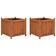 Plantadores Vidaxl elevados 2 ST 50X50X50 CM Pinewood