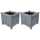 Plantadores Vidaxl recaudados 2 PCS 30x30x30 cm Pino sólido