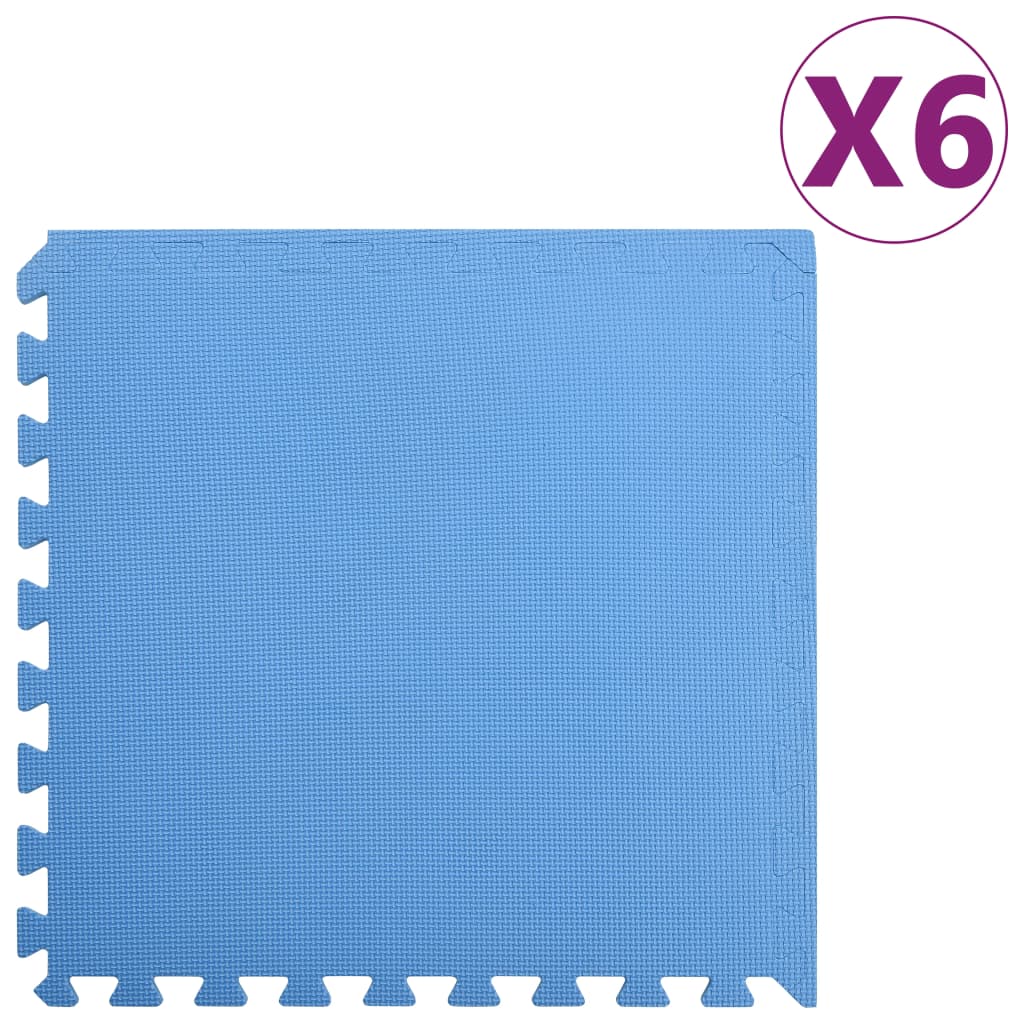 Vidaxl pavimenti 6 St 2,16 ㎡ Eva schiuma blu