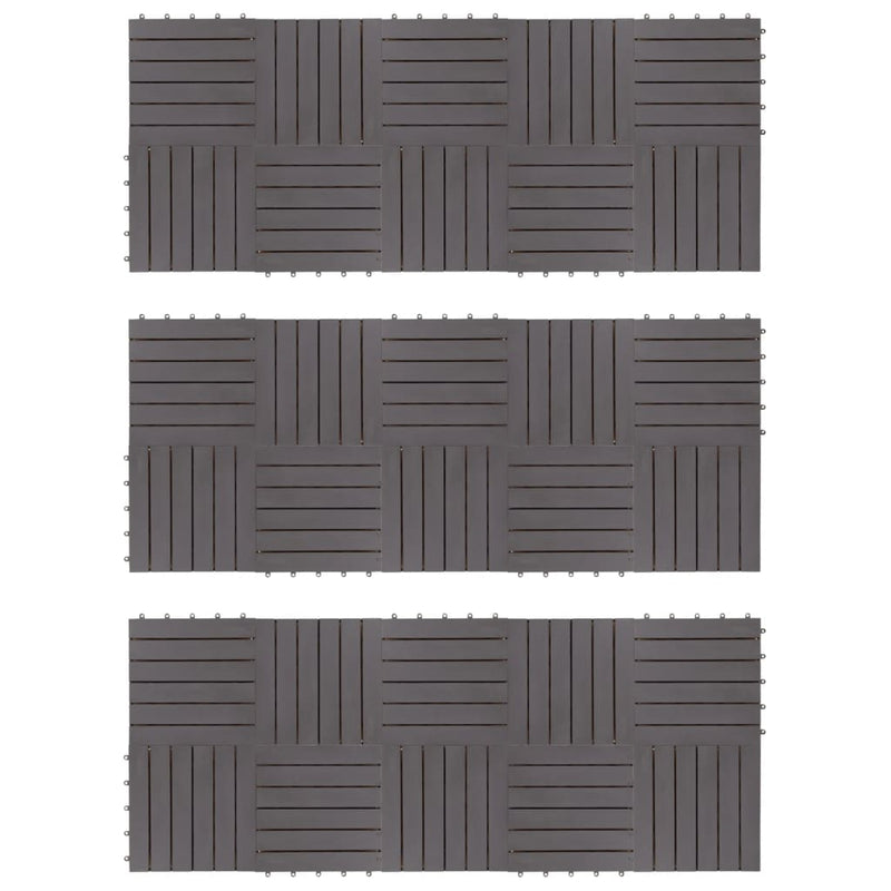 VidaXL Terrastegels 30 st 30x30 cm massief acaciahout greywash