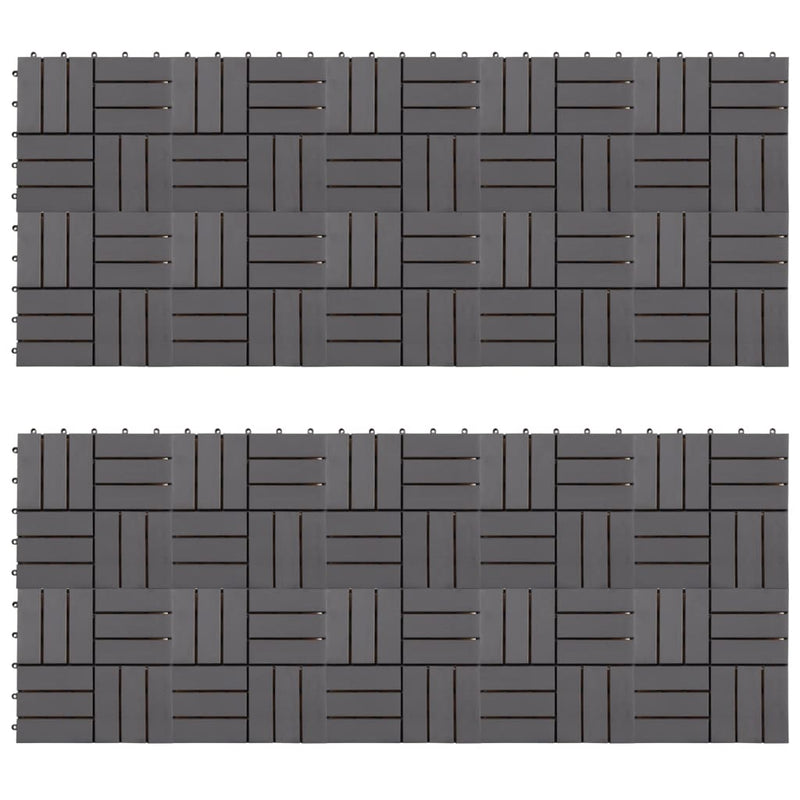 VidaXL Terrastegels 20 st 30x30 cm massief acaciahout greywash