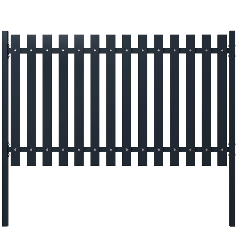 VidaXL Schuttingpaneel 174,5x125 cm gepoedercoat staal antraciet