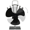 Vidaxl kachelventilator met 3 vinnen zwart