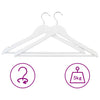Vidaxl Conjunto de percha de ropa de 20 piezas Anti-Slip Hardwood White