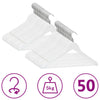 Vidaxl Conjunto de percha de ropa de 50 piezas Anti-Slip Wood White