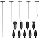 Vidaxl Set abollado de 5 piezas sin rociar acero inoxidable