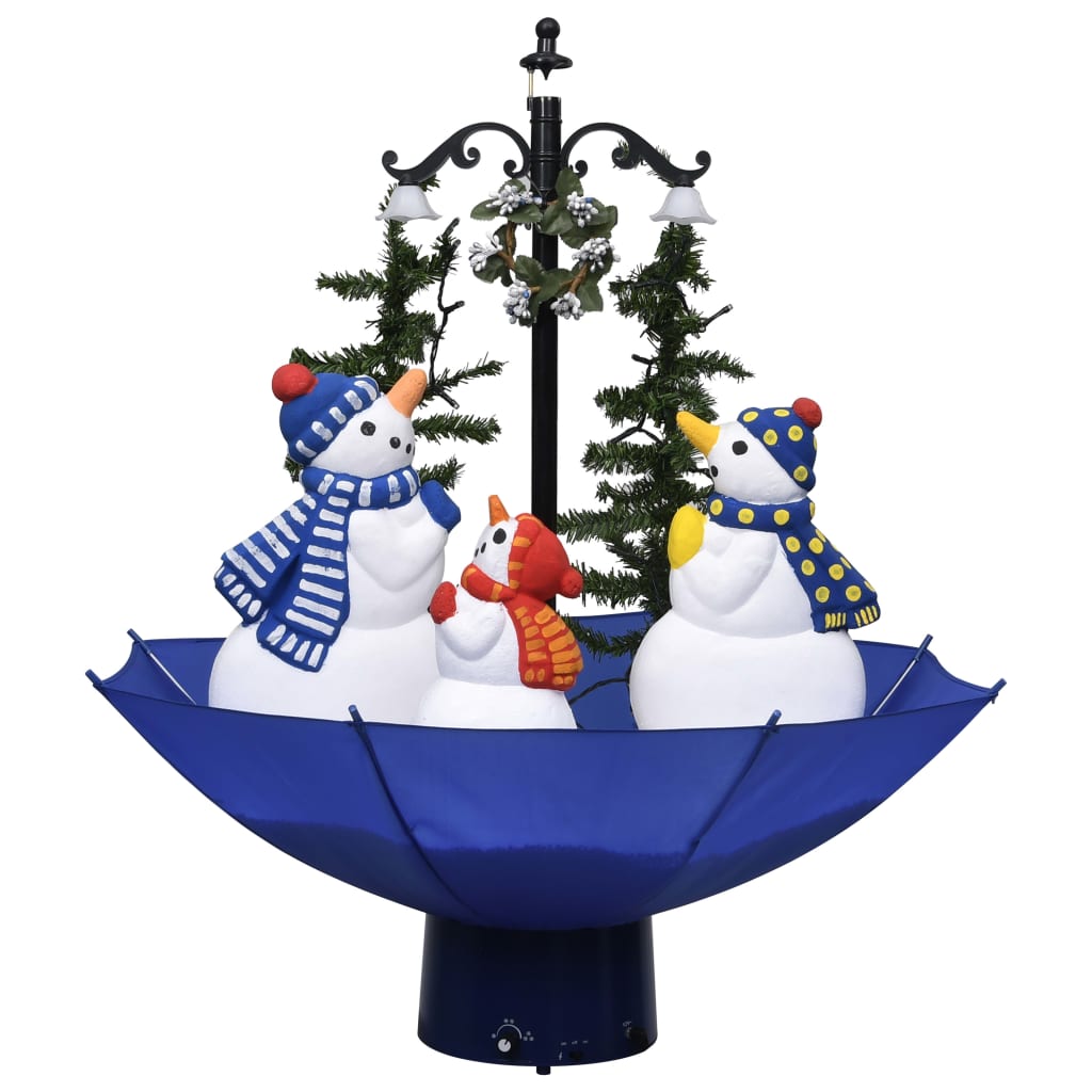 Vidaxl Tree di Natale Snowing con ombrellase 75 cm Pvc Blue