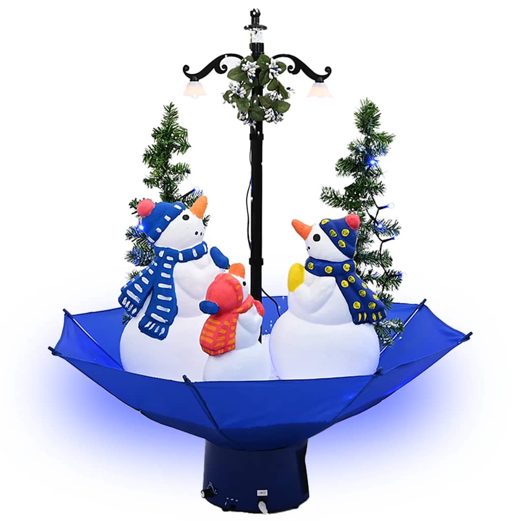 Vidaxl Tree di Natale Snowing con ombrellase 75 cm Pvc Blue