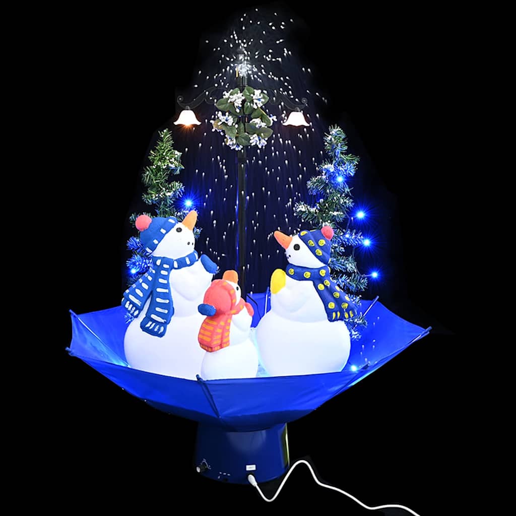 Vidaxl Tree di Natale Snowing con ombrellase 75 cm Pvc Blue
