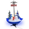 Vidaxl Nevando el árbol de Navidad con paraguas de 170 cm PVC Azul