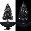 Vidaxl kerstboom sneeuwend met paraplubasis 190 cm pvc zwart