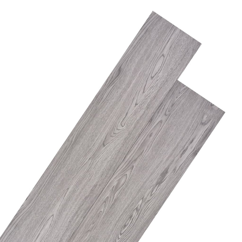 Tablas de piso de Vidaxl no adhesivo 4.46 m² 3 mm PVC Dark Grey