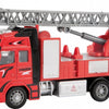 Metal brandweerwagen 1:38 rood 12cm