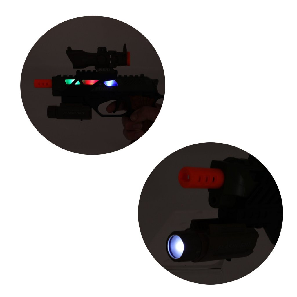 TOI-TOYS ALFAFOX Gun militarmente con luz, sonido y linterna