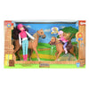 Caballos Caballos Juego de equitación Juego de 2 muñecas + caballos