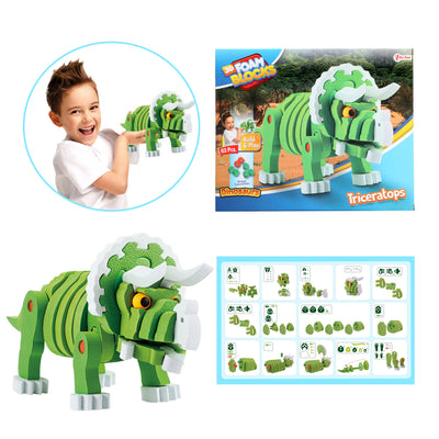 Toi-toys toi-toys artigiano puzzle tricera junior 25,8 cm verde 59 pezzi