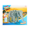 Toi-toys toi-toys 3d puzzle elefant junior 31,5 cm in schiuma grigio 75 pezzi da 75 pezzi