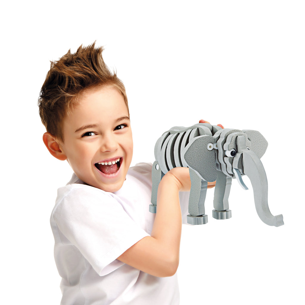 Toi-toys toi-toys 3d puzzle elefant junior 31,5 cm in schiuma grigio 75 pezzi da 75 pezzi