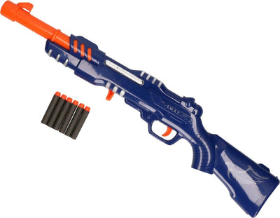 Toi-Toys Police Rifle Blue con 6 Foamijlen