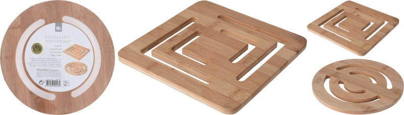 Excellent houseware coaster bamboo 20x20cm