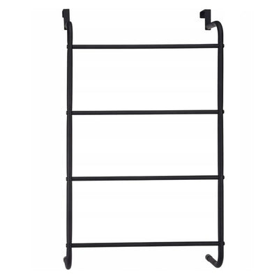 Soluciones de baño Soluciones de baño Rack de toalla de toalla de metal Negro