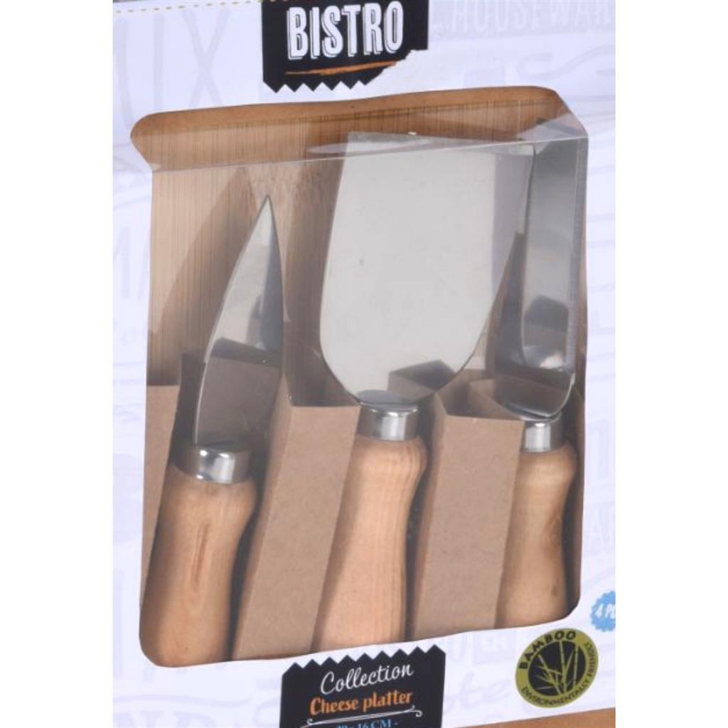 Eccellente casa per casalinga per casalinga bistrot in bambù plancia set 4 pezzi