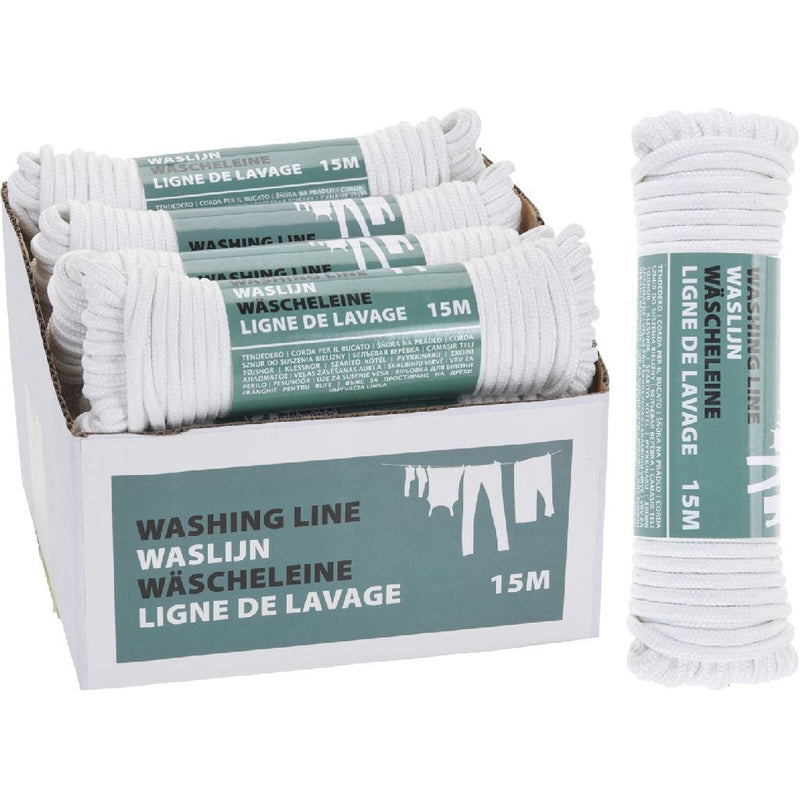 Linea di lavaggio di base in poliestere 15m bianco