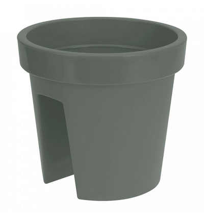 Balcón redondo básico contenedor de 28 cm verde