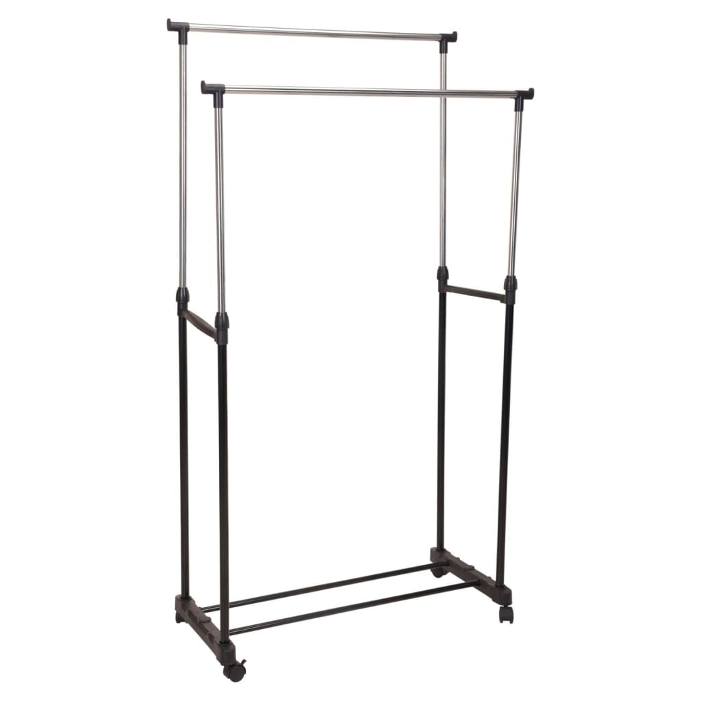 Soluciones de almacenamiento soluciones de almacenamiento estante de ropa con ruedas Double 80x42x (90-160) CM