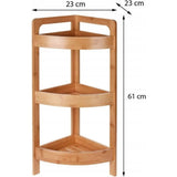 Bathroom Solutions Bathroom Solutions Bathroom Rack 3-Layer Bamboo - afbeelding 2