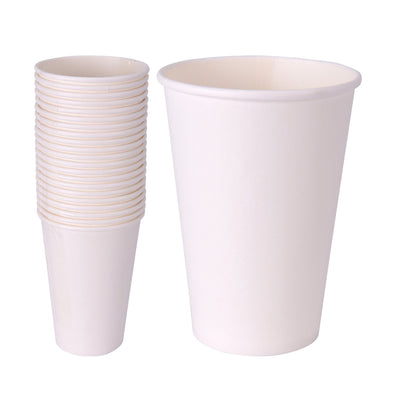 Basic papieren bekers 350 ml wit