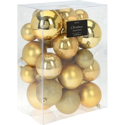 Overige merken kerstballen 26 stuks goud