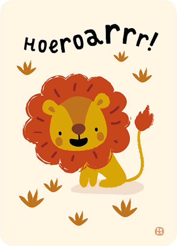 Jungle ansichtkaart. hoeroarrr! (5 st)