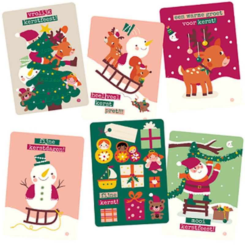 Navidad: 6 tarjetas navideñas de invitación.