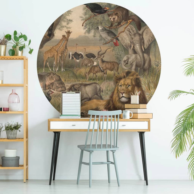 Wallart Wallart Wallow Circle Animales de África 190 cm
