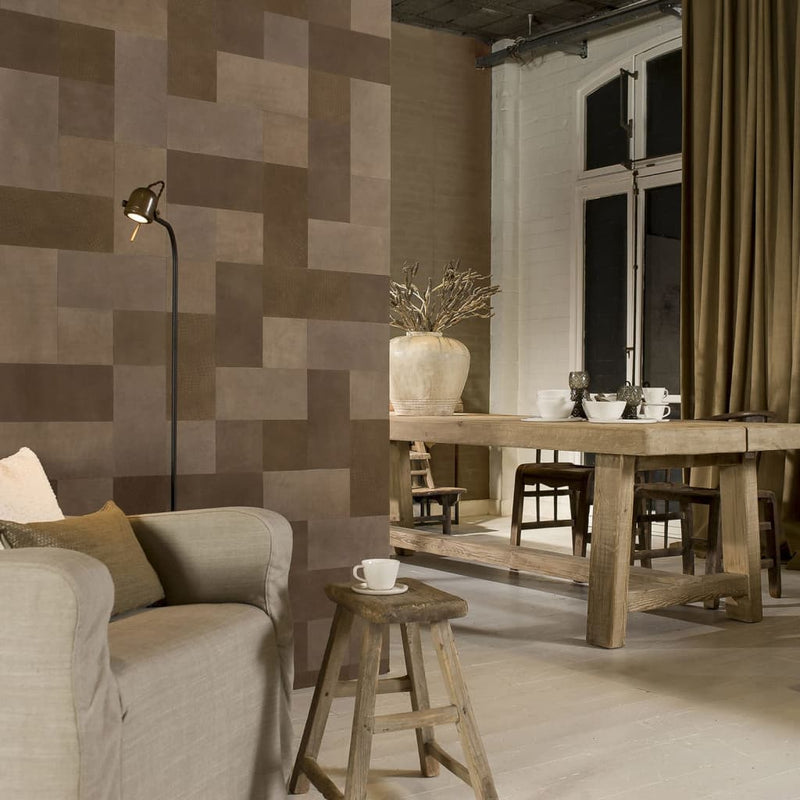 Arte de pared Arte de pared 32 St Tile Caine Leather Pure Brown
