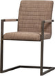 Sedia da pranzo bassa in legno - tessuto intrecciato - marrone melange - 87x54x62