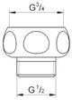 Grohe relexa douche aansluitstuk -arm 28817000