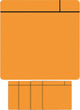 Smit visual magnet scrum - 75x75mm - arancione - 5 pezzi