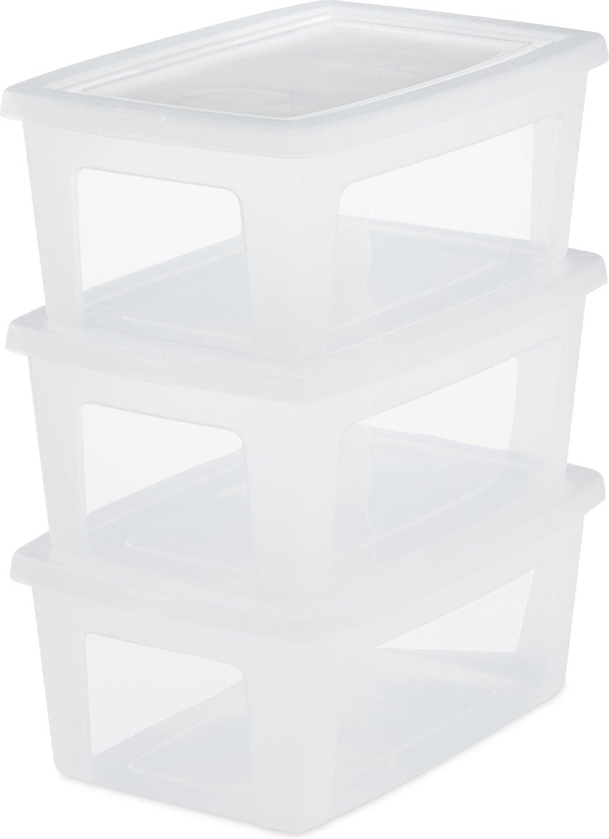 Scatola portaoggetti Iris clearbox - 11l - plastica - trasparente - 3 pezzi