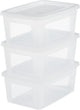 Scatola portaoggetti Iris clearbox - 11l - plastica - trasparente - 3 pezzi