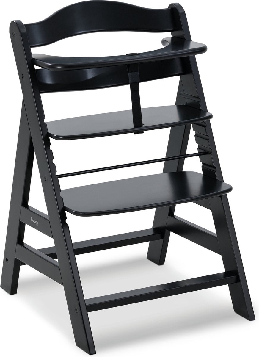 Trona Hauck alpha+ negra - madera de haya certificada FSC® - negra