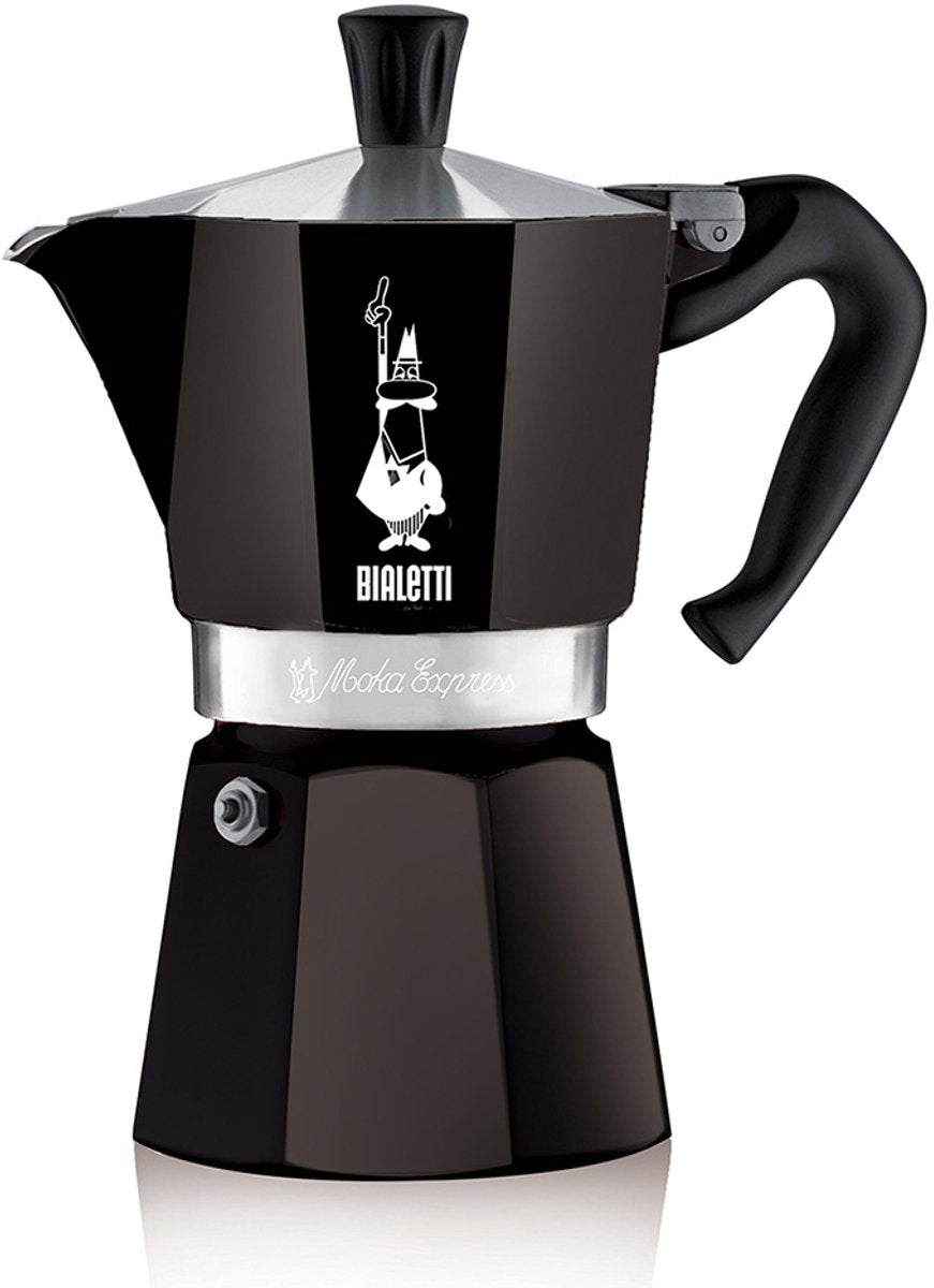 Bialetti moka express - cafetera eléctrica - 6 tazas - aluminio - negro