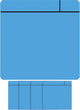 Smit visual magnet scrum - 75x75mm - azzurro - 5 pezzi