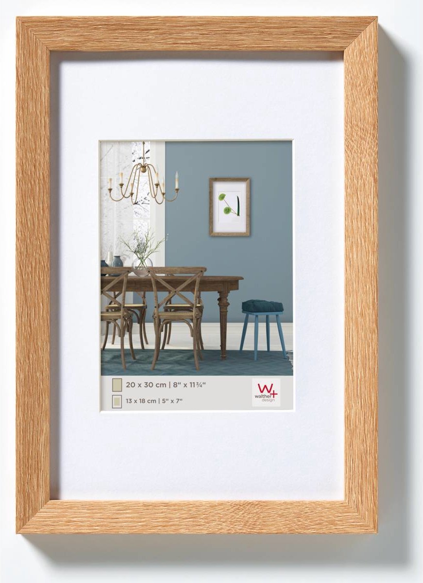 Walther fiorito - mdf houten lijst - fotoformaat 30x45 cm - licht eiken