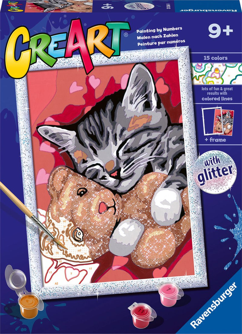 Ravensburger Pintura Creart en número pacífico gatito