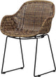 Woood willow eetkamerstoel tuinstoel - polyester - naturel - 83x56x57 cm