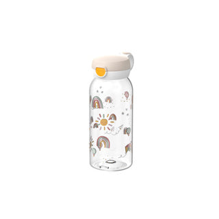 Mepal drinking bottle with flip cap campus - 600 ml - water bottle children - leakproof - hygienic lid - sunshine rainbow