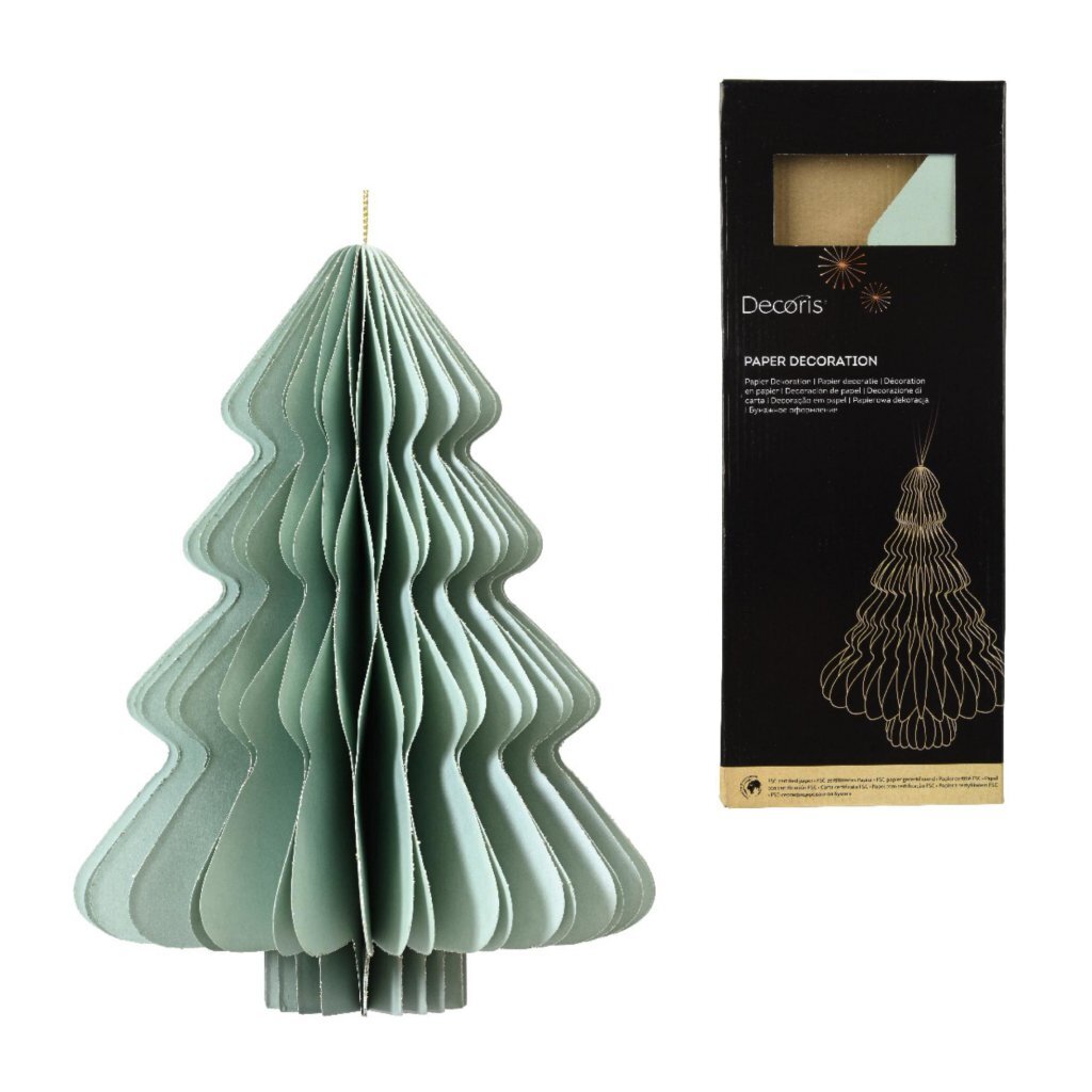 Decoris albero di carta 30x40 cm verde menta