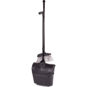 Recogedor y recogedor Benson + tapa con cierre automático y mango negro - afbeelding 1
